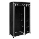 foldeklædeskab 110 x 45 x 175 cm sort