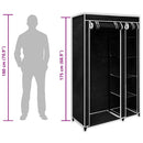 foldeklædeskab 110 x 45 x 175 cm sort
