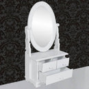 toiletbord med ovalt vippespejl MDF