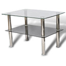 sofabord 2 niveauer glas