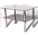 sofabord 2 niveauer glas