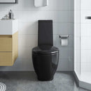keramisk toilet med afløb bagpå sort