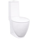 keramisk toilet med afløb bagpå hvid