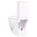 keramisk toilet med afløb bagpå hvid