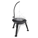Kulgrill med hængende grillrist rund