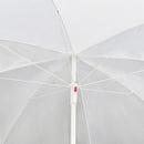 haveseng med parasol polyrattan brun