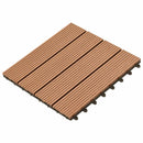 Terrasse Flise 11 pcs Brun 30 x 30 cm WPC