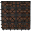 Terrasse Flise 11 pcs Brun 30 x 30 cm WPC