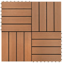 Terrasse Flise 11 pcs Brun 30 x 30 cm WPC