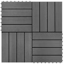 Terrasse Flise 11 pcs Grå 30 x 30 cm WPC