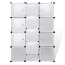 modulskab med 9 rum 109x36,5x143 cm hvid