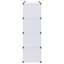 modulskab med 9 rum 109x36,5x143 cm hvid