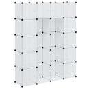 modulskab med 14 rum hvid 37x146x180,5 cm
