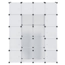 modulskab med 14 rum hvid 37x146x180,5 cm