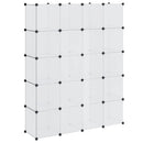 modulskab med 14 rum hvid 37x146x180,5 cm