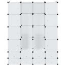 modulskab med 18 rum 37x146x180,5 cm hvid