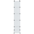 modulskab med 18 rum 37x146x180,5 cm hvid