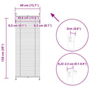 Plisserede blinde 40x150 cm hvid