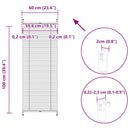 Plisserede blinde 60x100 cm hvid