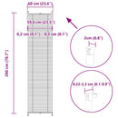 Plisserede blinde 60x200 cm hvid
