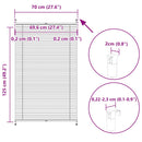 Plisserede blinde 70x125 cm hvid