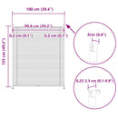 Plisseret blind 100x125 cm hvid