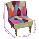 fransk stol med patchwork-design stof