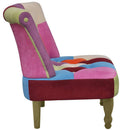 fransk stol 2 stk. med patchwork-design stof