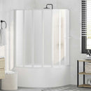 Bad Skærm 140 x 168 cm 7 Foldbare Paneler med håndklædeholder