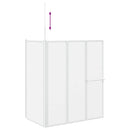Brusevæg 70x120x137 cm L-formet 4 paneler foldbar