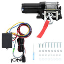 12 V elektrisk kranspil 1360 kg  med monteringsplade og lederulle