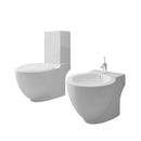 Toilet- og bidetsæt keramik hvid