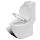 Toilet- og bidetsæt keramik hvid