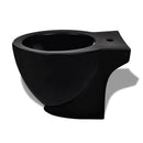 Stående toilet og bidet sæt, sort, keramisk