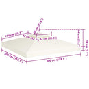 baldakin til pavillon 3x3 m 310 g/m² cremehvid