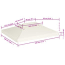pavillontag 3x4 m 310 g/m² cremehvid