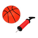 mini-basketballkurv med bold og pumpe
