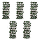 pilehegn med espalier  med kunstige blade 5 stk. 180 x 90 cm