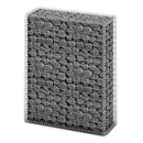 gabionkurv med låg galvaniseret ståltråd 100 x 80 x 30 cm