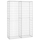 gabionkurv med låg galvaniseret metaltråd 150 x 100 x 30 cm
