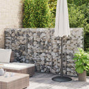 gabionkurv med låg galvaniseret metaltråd 150 x 100 x 30 cm