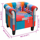 lænestol med patchworkdesign stof