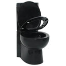 keramisk hjørnetoilet sort