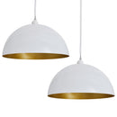 loftslampe halvkugle 2 stk. højdejusterbar hvid