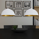 loftslampe halvkugle 2 stk. højdejusterbar hvid