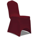 Bordeaux-Farvede Elastiske Stolebetræk 6 stk