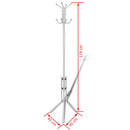 Hvidt stående jakkestativ i metal