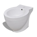 Hvidt keramisk toilet & bidet sæt