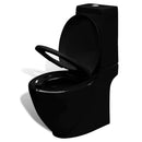 toilet- og bidetsæt sort keramik