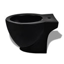 toilet- og bidetsæt sort keramik